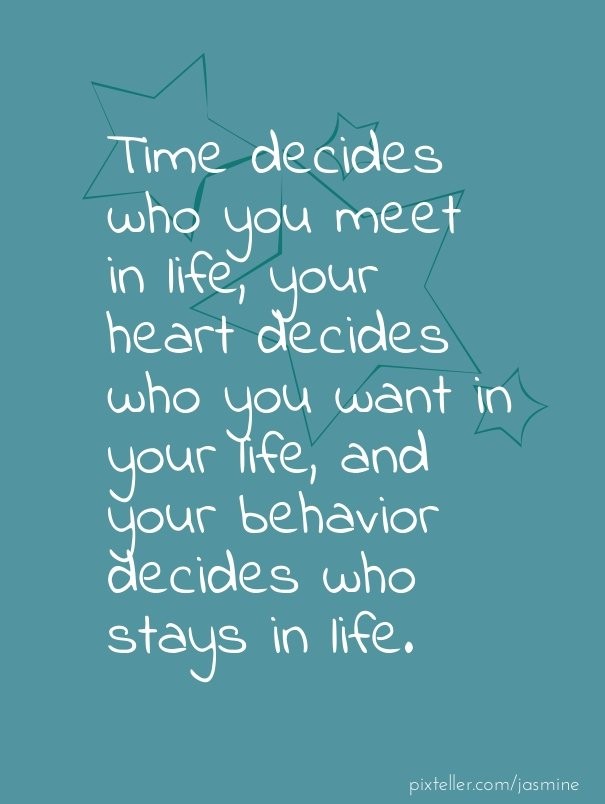 Time decides who you meet in life, Design 