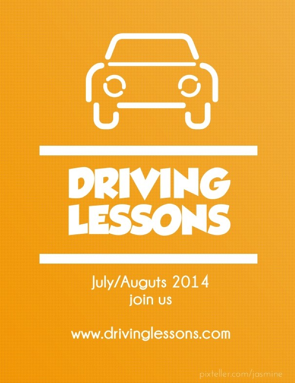 Driving lessons theme Design 