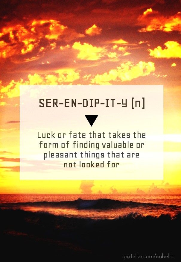 Ser-en-dip-it-y (n) - luck or fate Design 