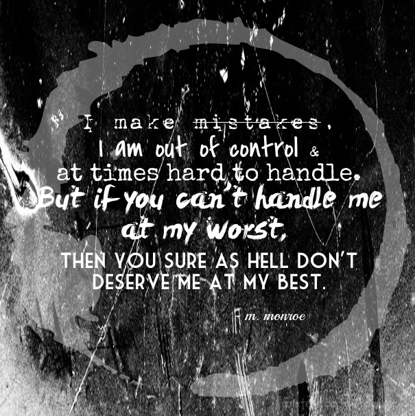I make mistakes, i am out of control Design 