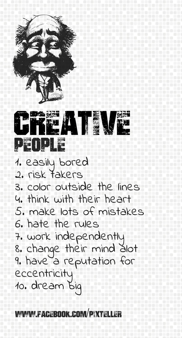 PixTeller love creative people!  Design 