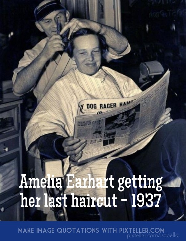 Amelia Earhart getting her last Design 