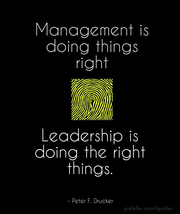 Management is doing things right Design 