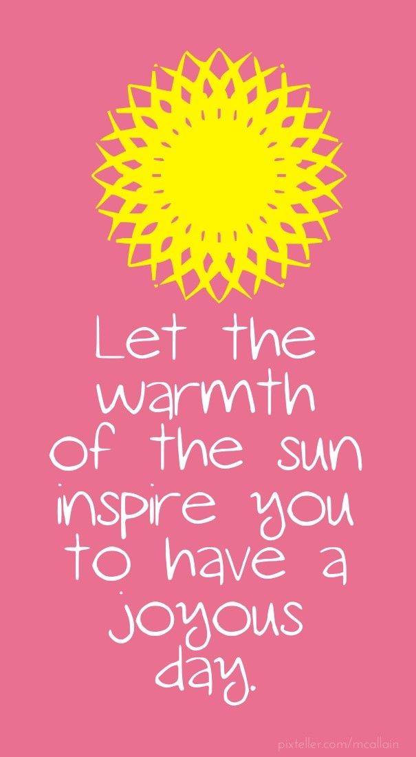 Let the warmth of the sun inspire Design 
