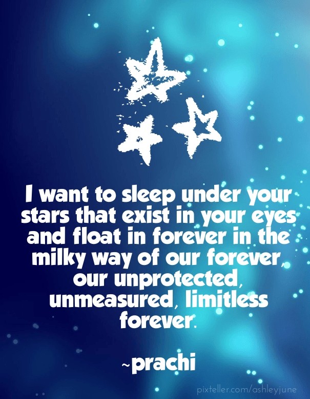 I want to sleep under your stars Design 