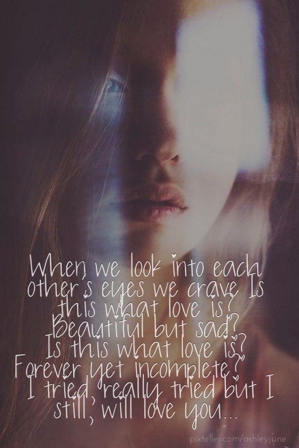 When we look into each other's eyes Design 