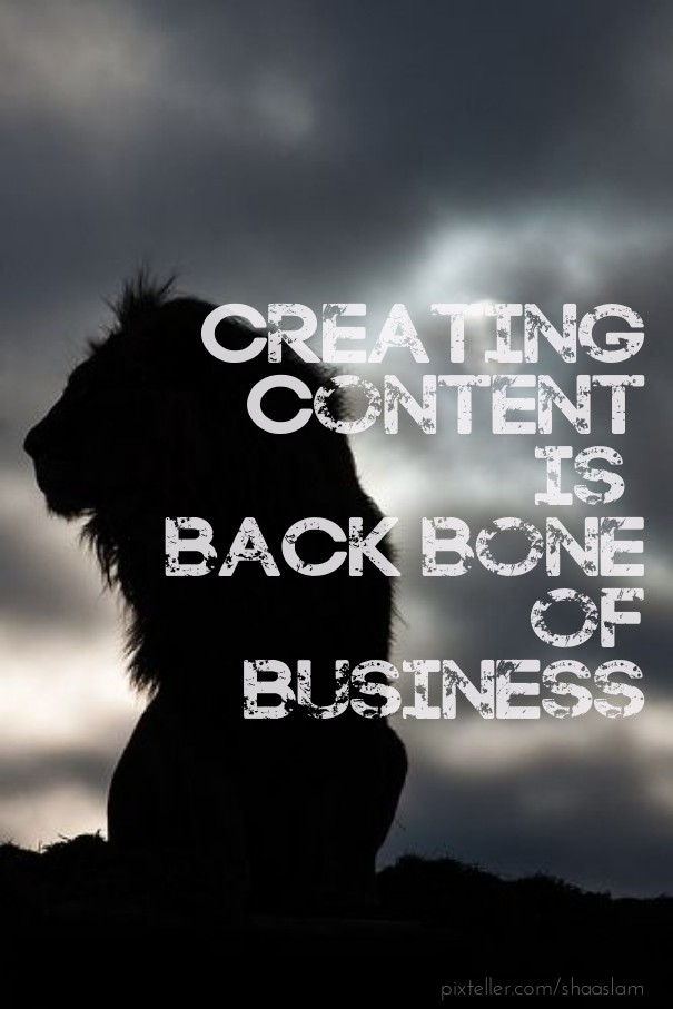Creating content is back bone of Design 