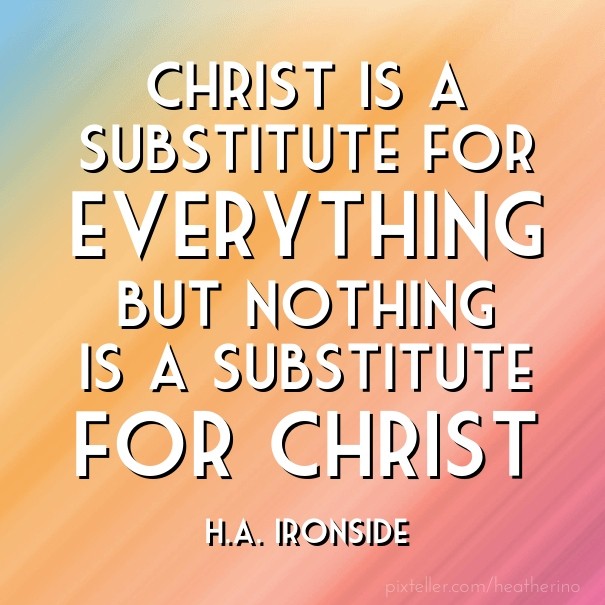 Christ is a substitute for Design 