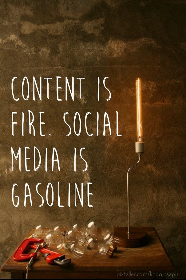 Content is fire. social media is Design 