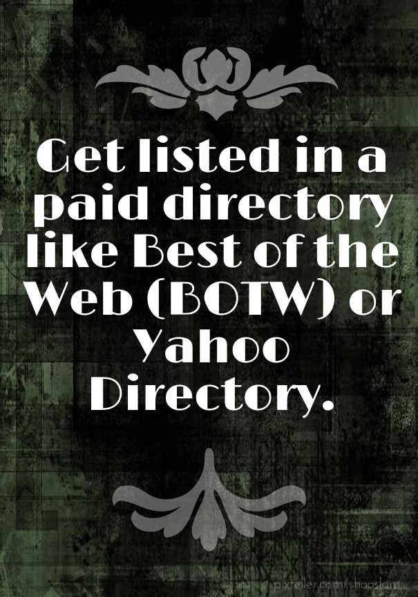 Get listed in a paid directory like Design 