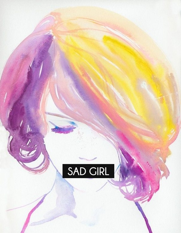 Sad girl - RePix and write your Design 