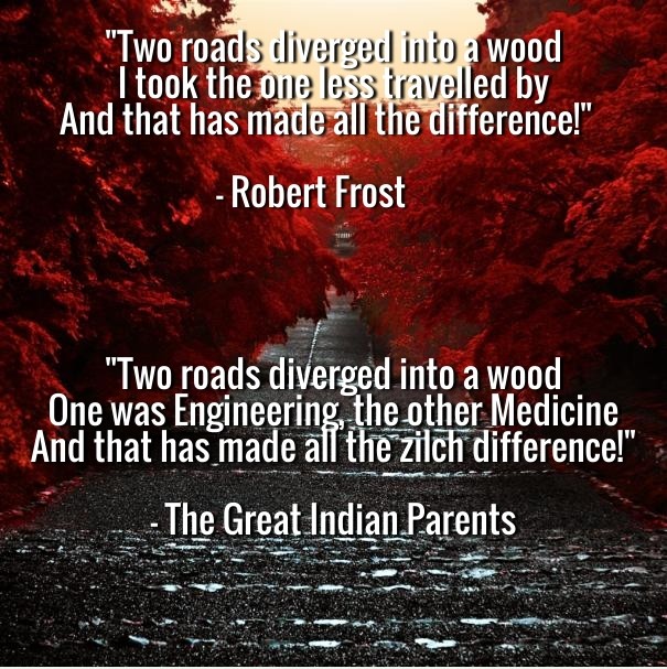 &quot;two roads diverged into a wood Design 