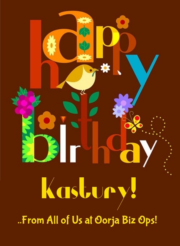 Kastury! ..from all of us at oorja Design 