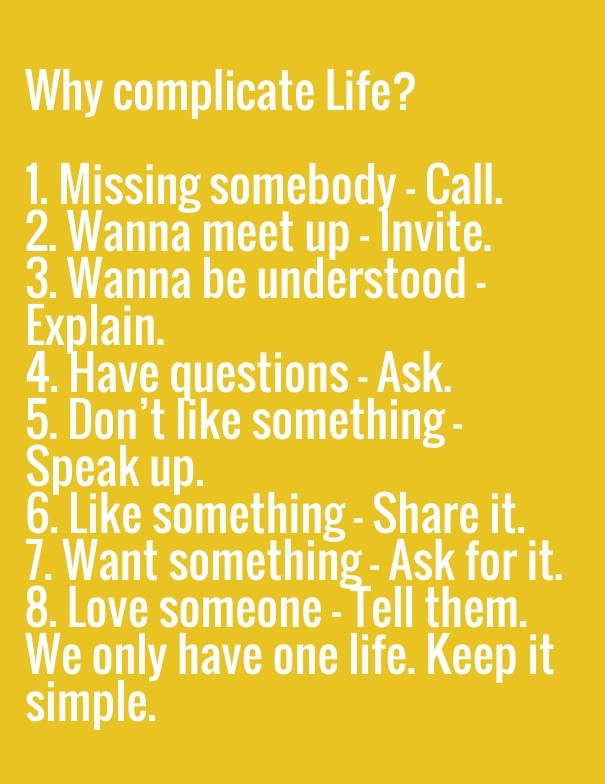 Why complicate life? 1. missing Design 