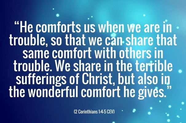 &ldquo;he comforts us when we are in Design 
