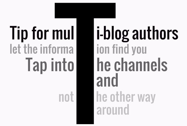 T tip for mul i-blog authors tap Design 