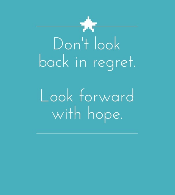 Don't look back in regret. look Design 