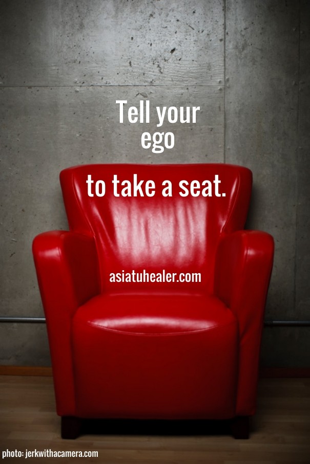 Tell your ego to take a seat. photo: Design 