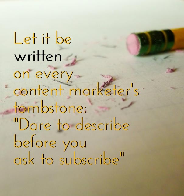 Let it be written on every content Design 