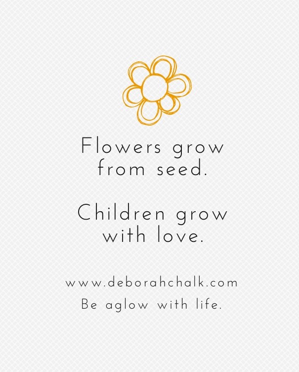 Flowers grow from seed. children Design 