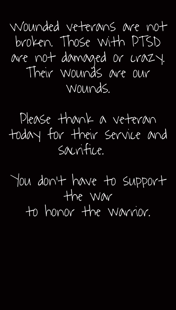 Wounded veterans are not broken. Design 