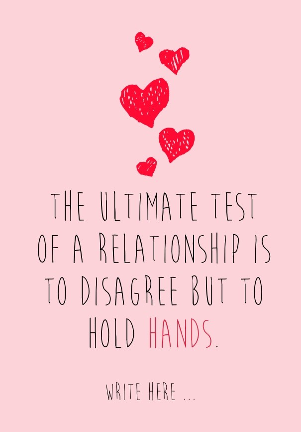 The ultimate test of a relationship Design 