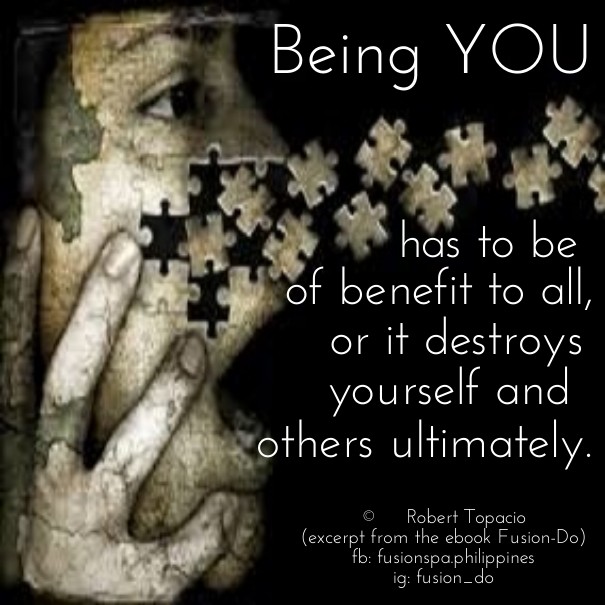 Being you has to be of benefit to Design 