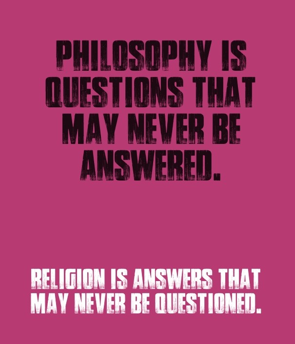 Religion is answers that may never Design 