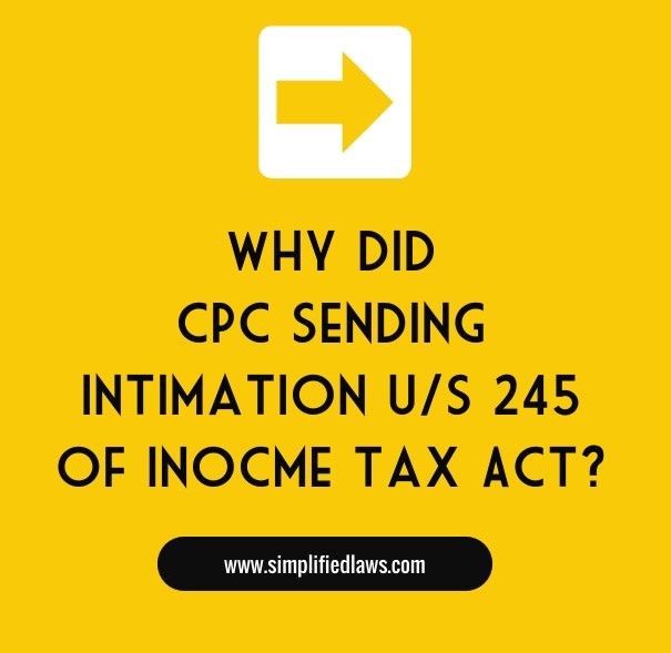 Why did cpc sending intimation u/s Design 