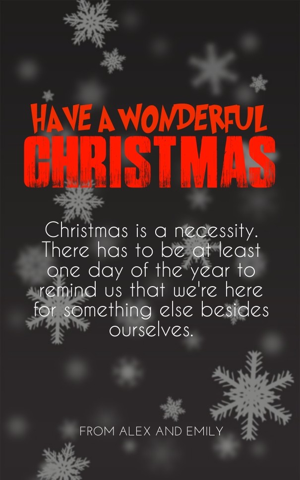 Have a Wonderful Christmas! Design 