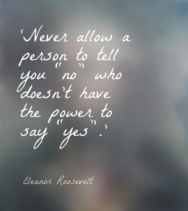 &lsquo;never allow a person to tell Design 