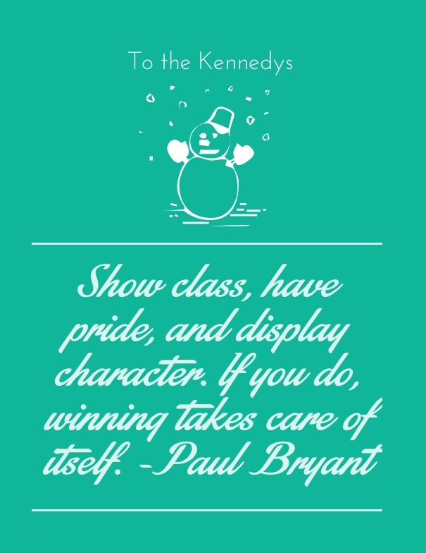 Show class, have pride, and display Design 