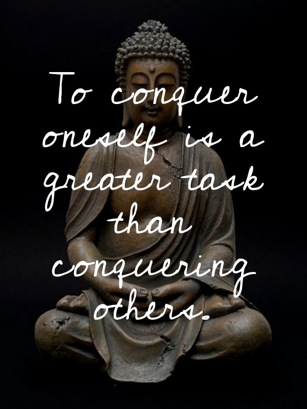 To conquer oneself is a greater task Design 
