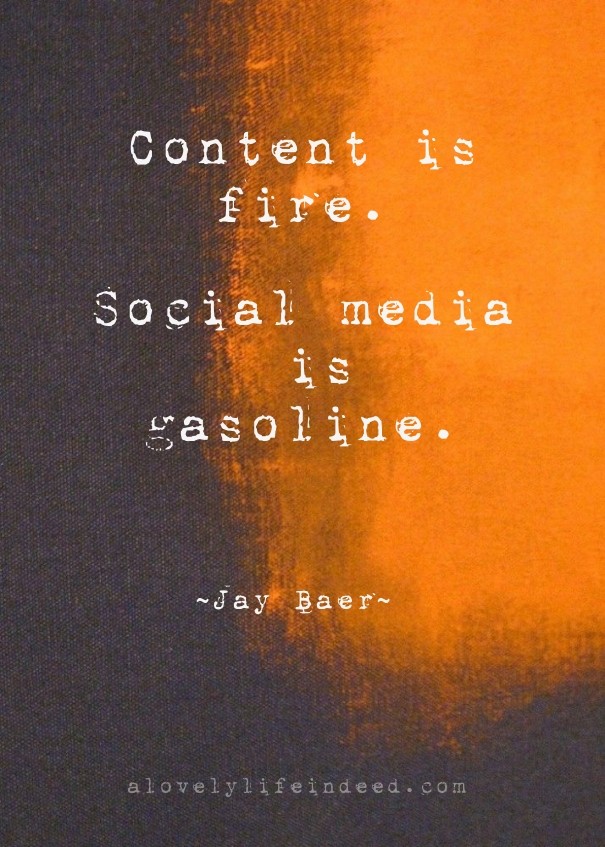 Content is fire. social media Design 