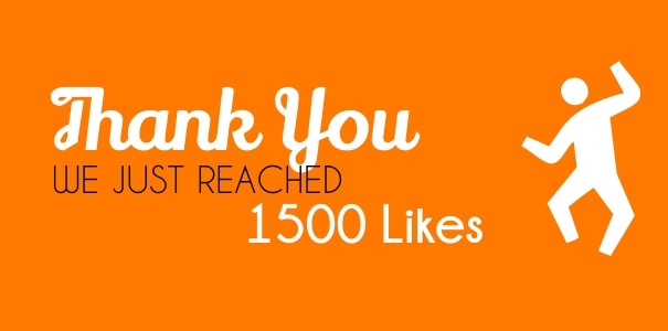 Thank you we just reached 1500 likes Design 