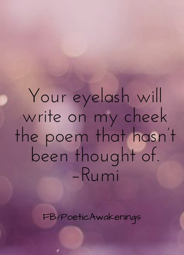 Your eyelash will write on my cheek Design 