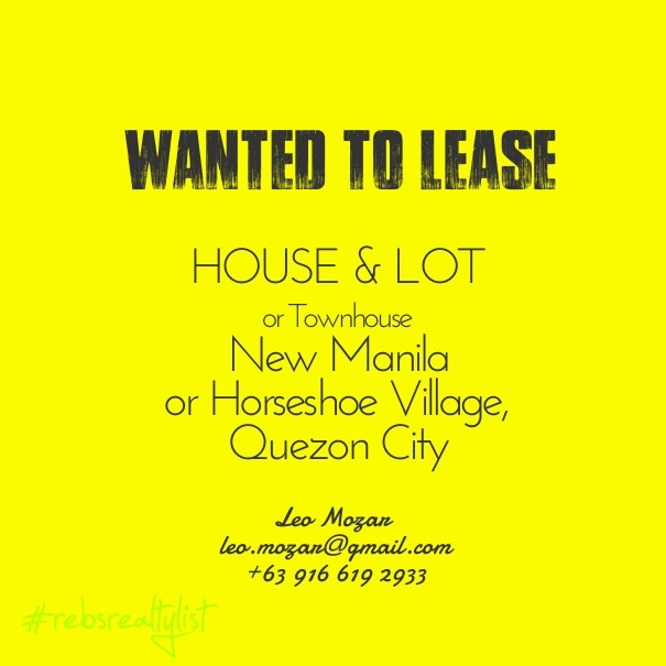 Wanted to lease house &amp; lot or Design 