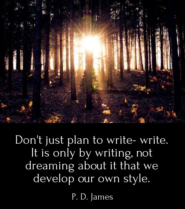 Don't just plan to write- write. it Design 