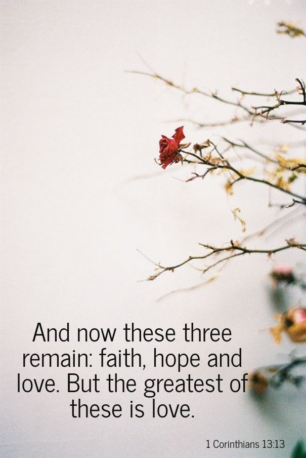 3-And now these three remain: faith, Design 