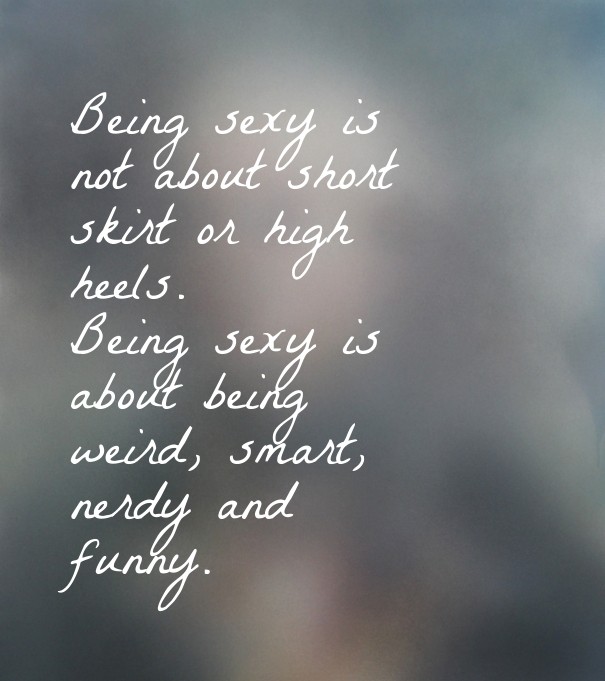 Being sexy is not about short skirt Design 