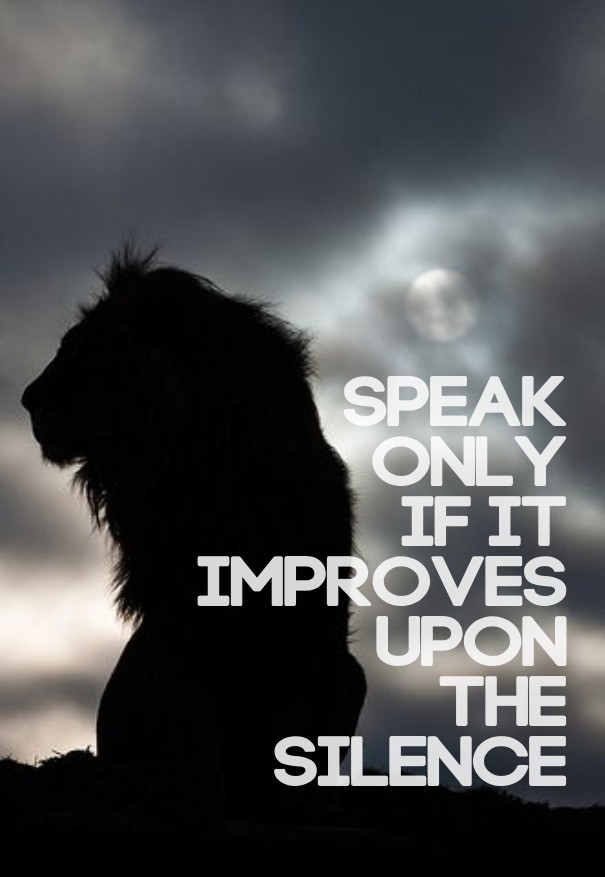 Speak only if it improves upon the Design 
