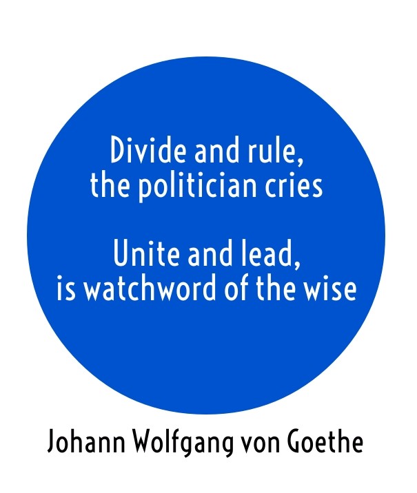 Divide and rule, the politician Design 