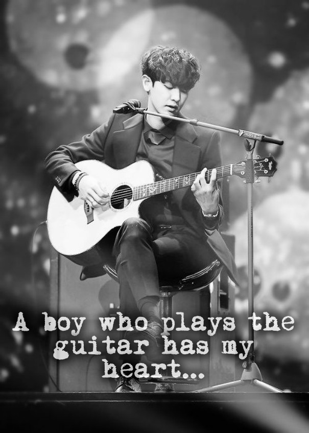 A boy who plays the guitar has my Design 