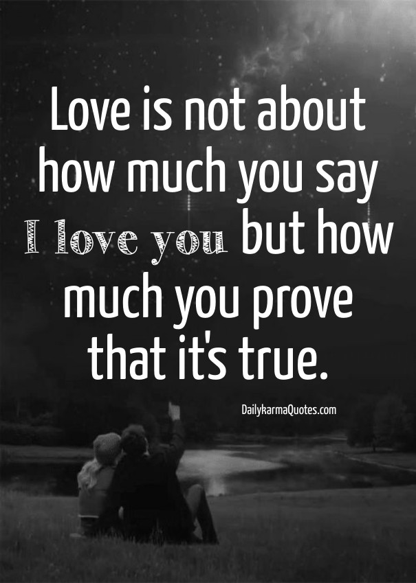 Love is not about how much you say i Design 
