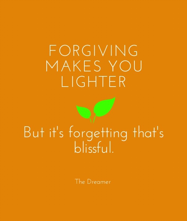 Forgiving makes youlighter but it's Design 