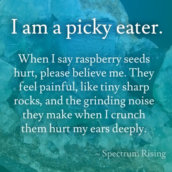 When i say raspberry seeds hurt , Design 