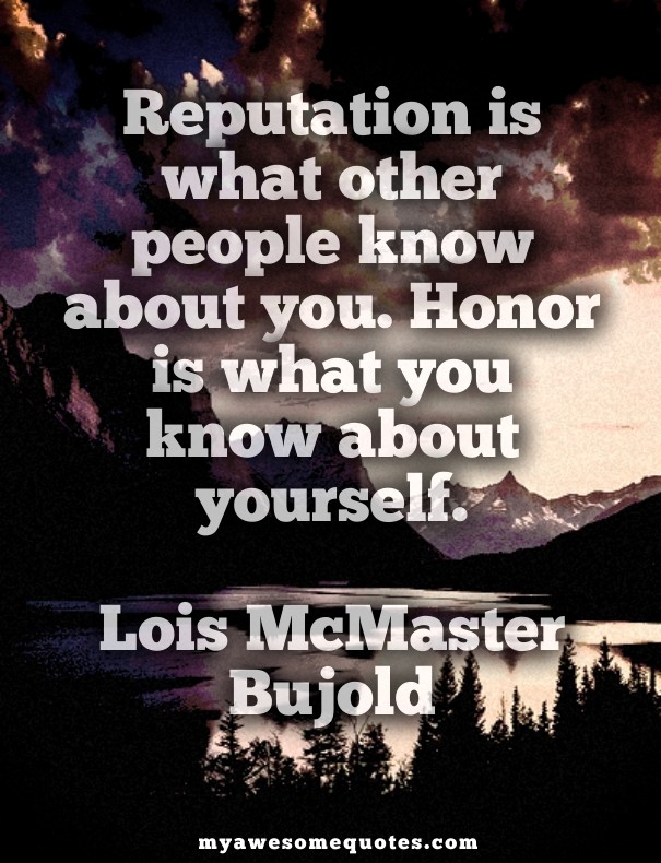 Reputation is what other people know Design 