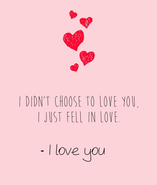 I didn't choose to love you, i just Design 