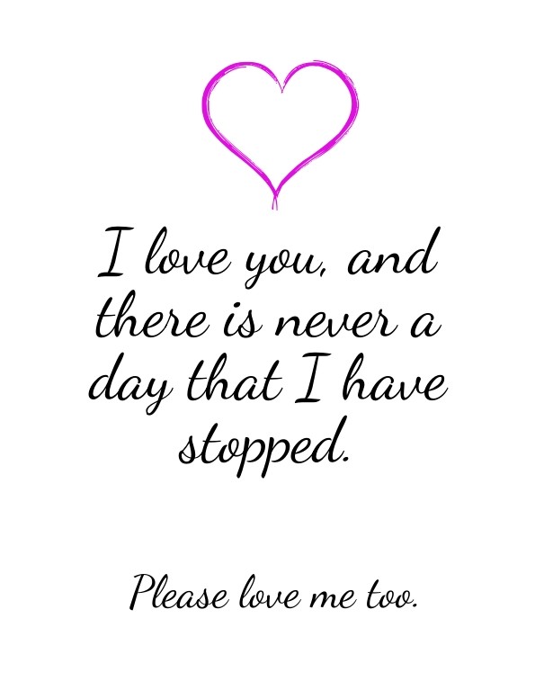 I love you, and there is never a day Design 