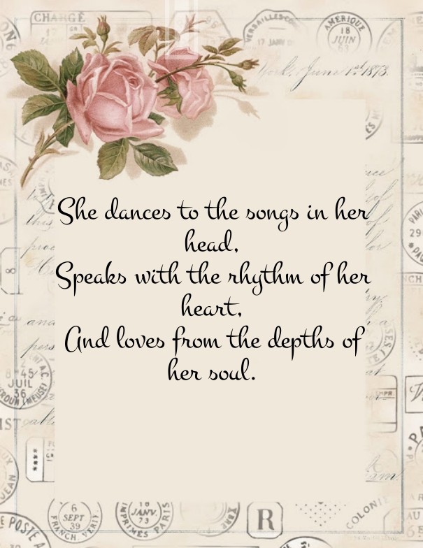 She dances to the songs in her Design 